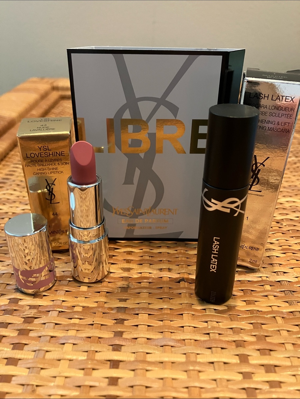 YSL Loveshine Nude Lavalliere Lash Latex & Libre Travel Set New